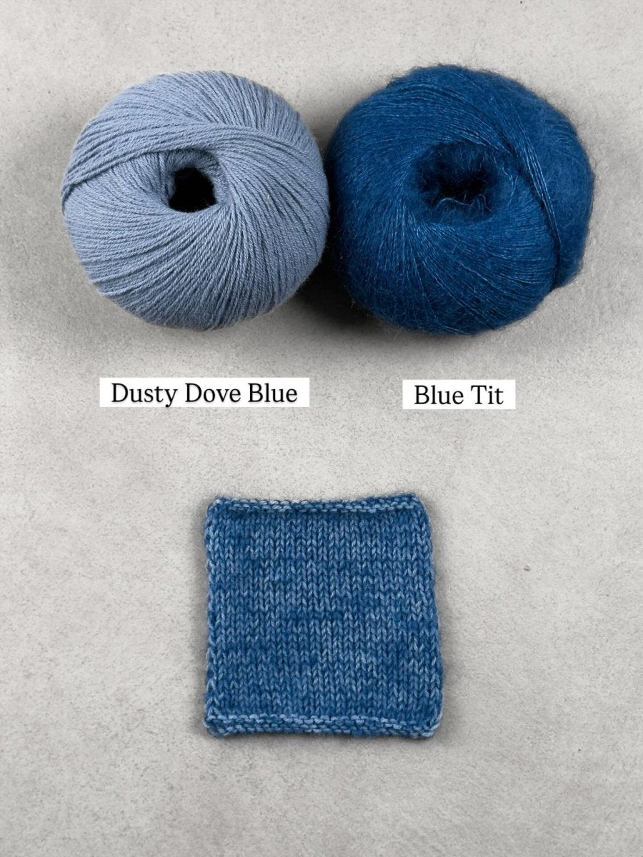 blue tit dusty dove blue by knitting for olive at Wabi Sabi