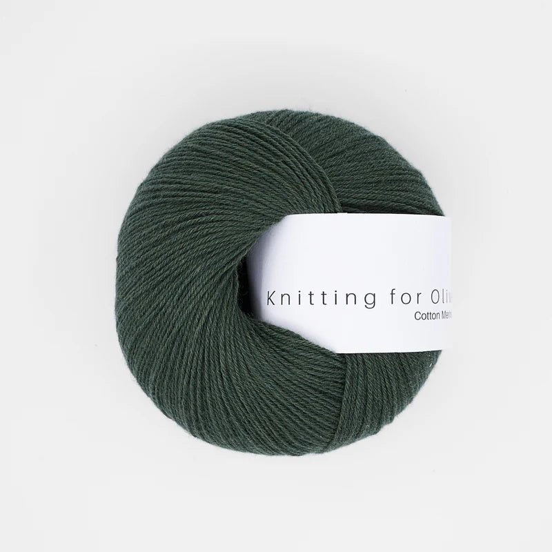 bottle green cotton merino by knitting for olive at Wabi Sabi