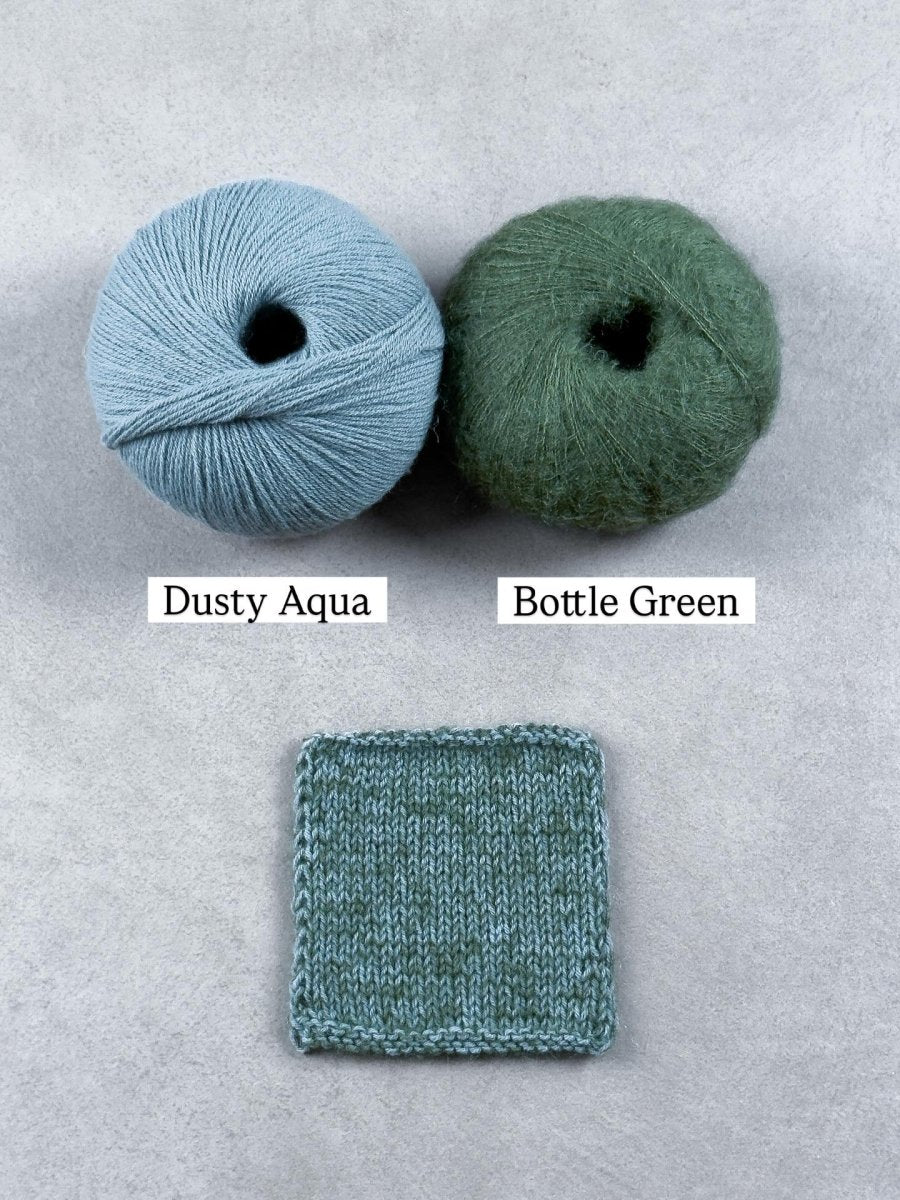 bottle green dusty aqua by knitting for olive at Wabi Sabi