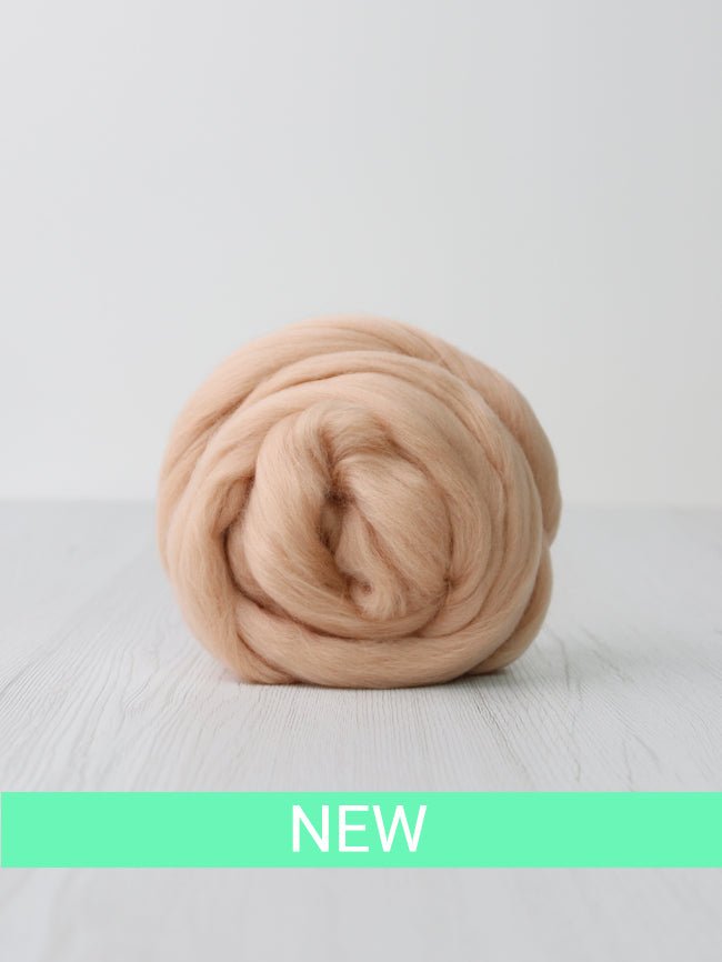 camel merino roving: solid colours by gram by dyeing house gallery at Wabi Sabi