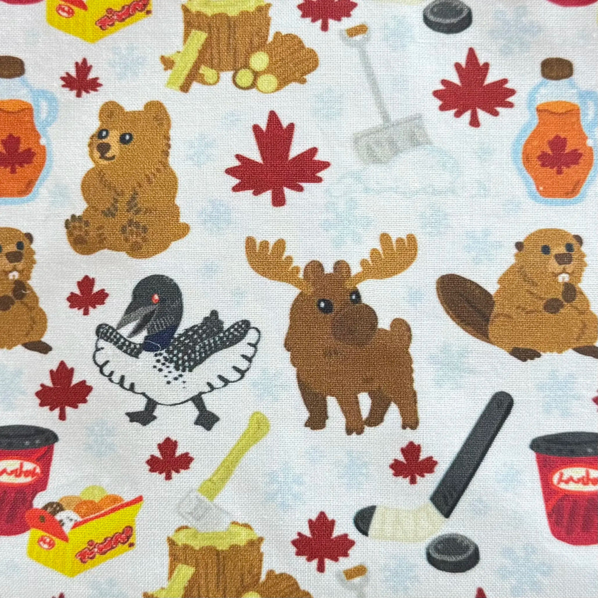 'canadian animals ' canada themed project bags: zipper pouch by Doorstopper | Wabi Sabi