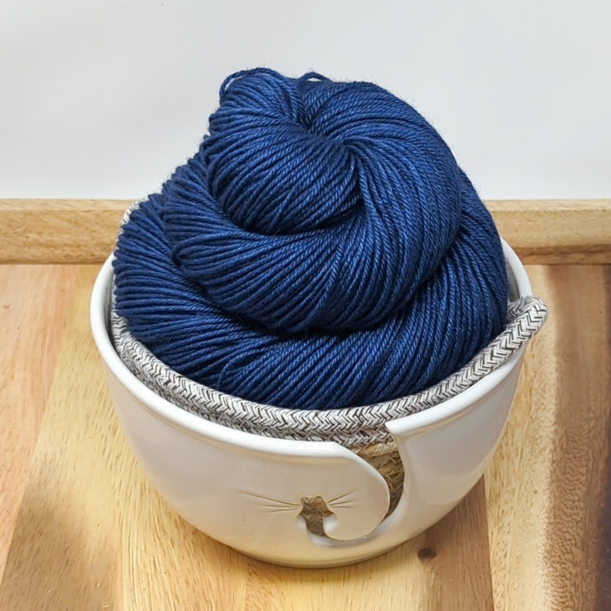 cerulean silk yak fingering by alley cat yarns at Wabi Sabi