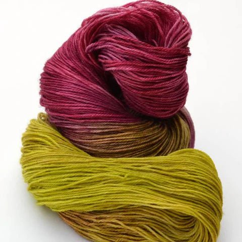 'chartreuse & plum ' supersock by kat's riverside studio | Wabi Sabi