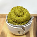 chartreuse silk yak fingering by alley cat yarns at Wabi Sabi