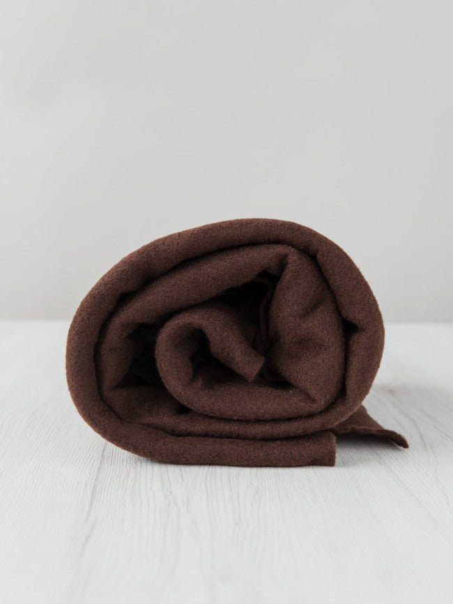 chocolate 1.5m x 1m extra - fine merino pre - felt by dyeing house gallery at Wabi Sabi