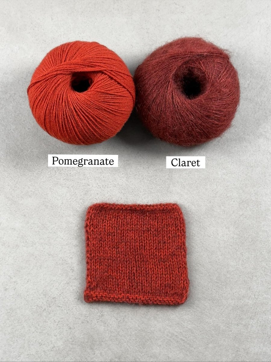 claret pomegranate pairings by knitting for olive at Wabi Sabi