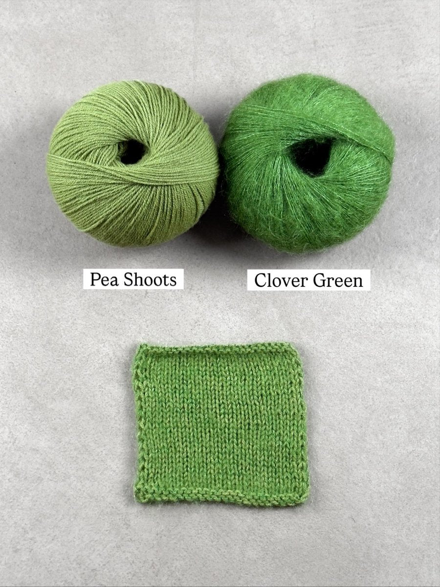 clover green pea shoots by knitting for olive at Wabi Sabi