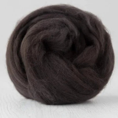 coffee merino roving: solid colours by gram by dyeing house gallery at Wabi Sabi