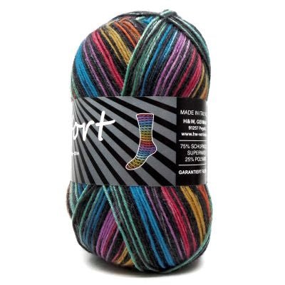 01 - 624 Rainbow comfort 4ply sock by Comfort Wool | Wabi Sabi