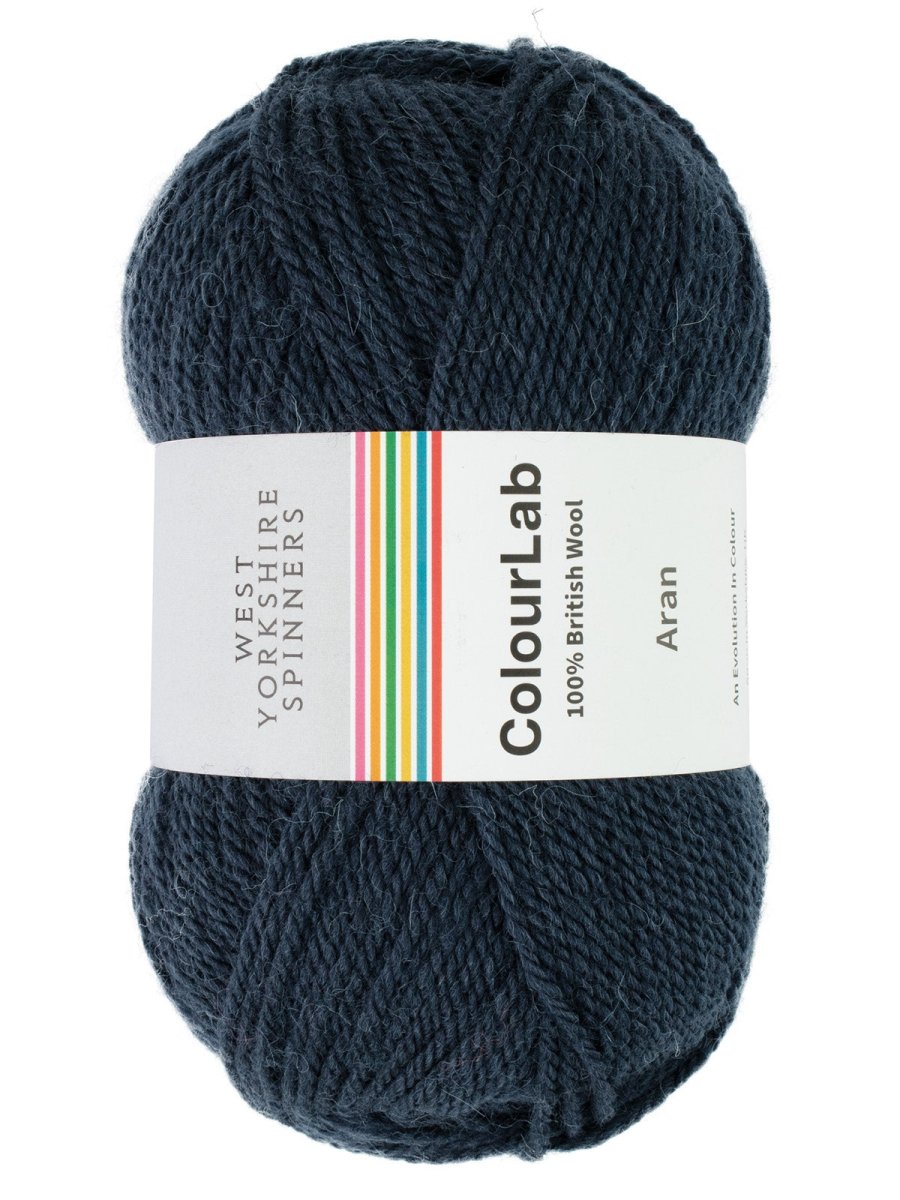 1211 true navy colourlab aran by west yorkshire spinners at Wabi Sabi