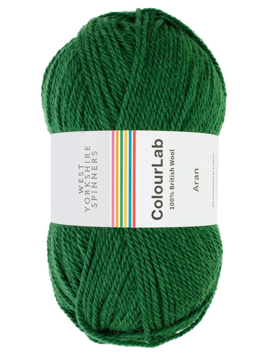 1212 emerald green colourlab aran by West Yorkshire Spinners | Wabi Sabi