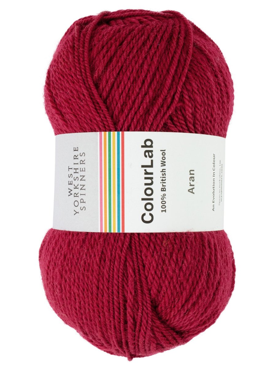 1213 ruby red colourlab aran by West Yorkshire Spinners | Wabi Sabi