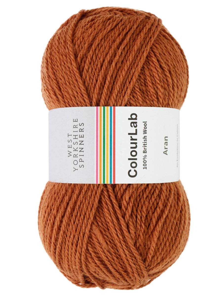 1214 rust orange colourlab aran by West Yorkshire Spinners | Wabi Sabi