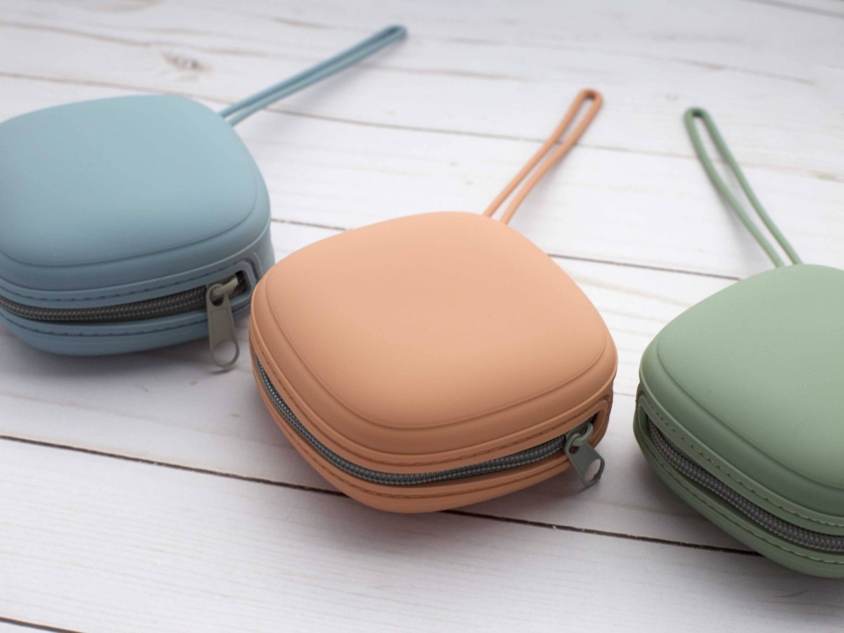 coral square storage pouches by Fox & Pine Stitches at Wabi Sabi