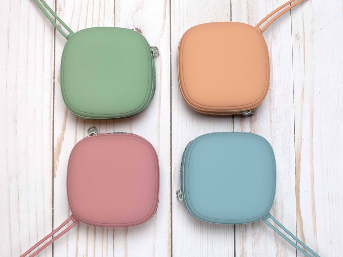 coral square storage pouches by Fox & Pine Stitches at Wabi Sabi