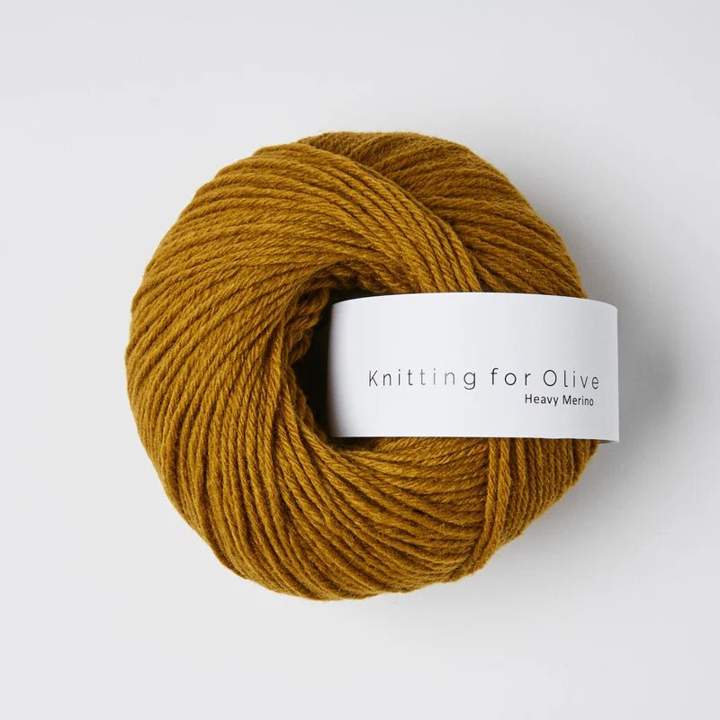 dark ochre heavy merino by knitting for olive at Wabi Sabi