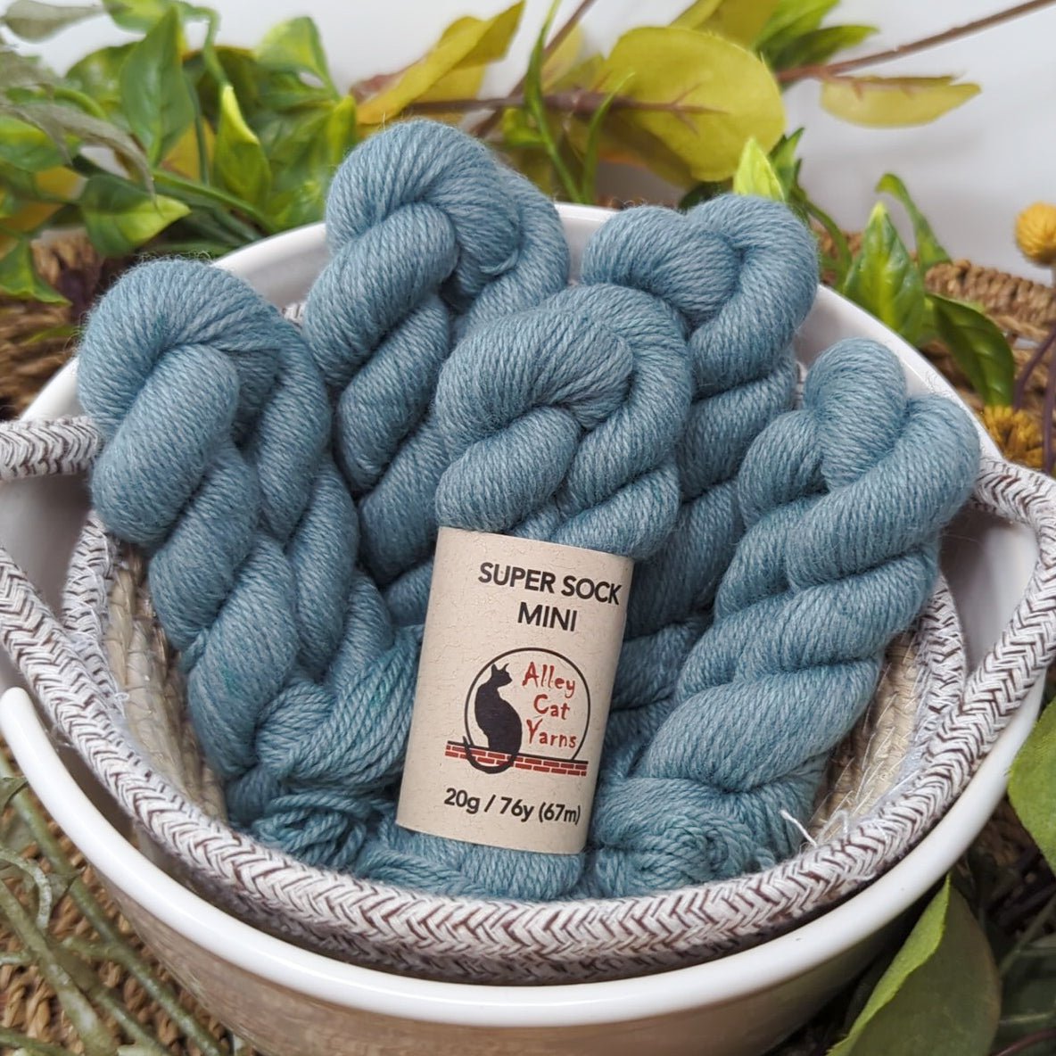 Drizzle super sock minis by alley cat yarns at Wabi Sabi