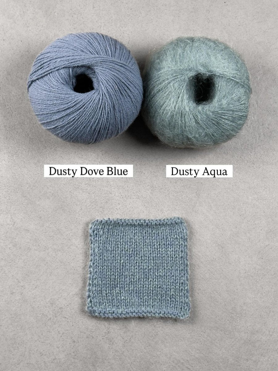 dusty aqua dusty dove blue by knitting for olive at Wabi Sabi