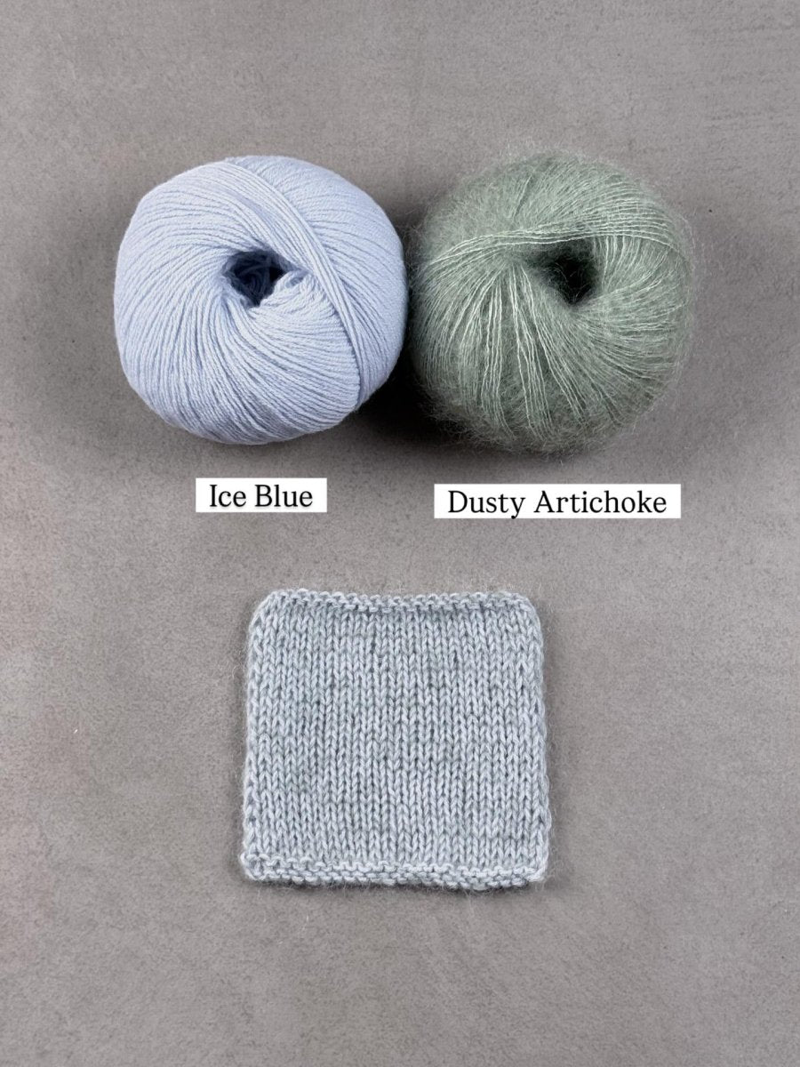 dusty artichoke ice blue by knitting for olive at Wabi Sabi