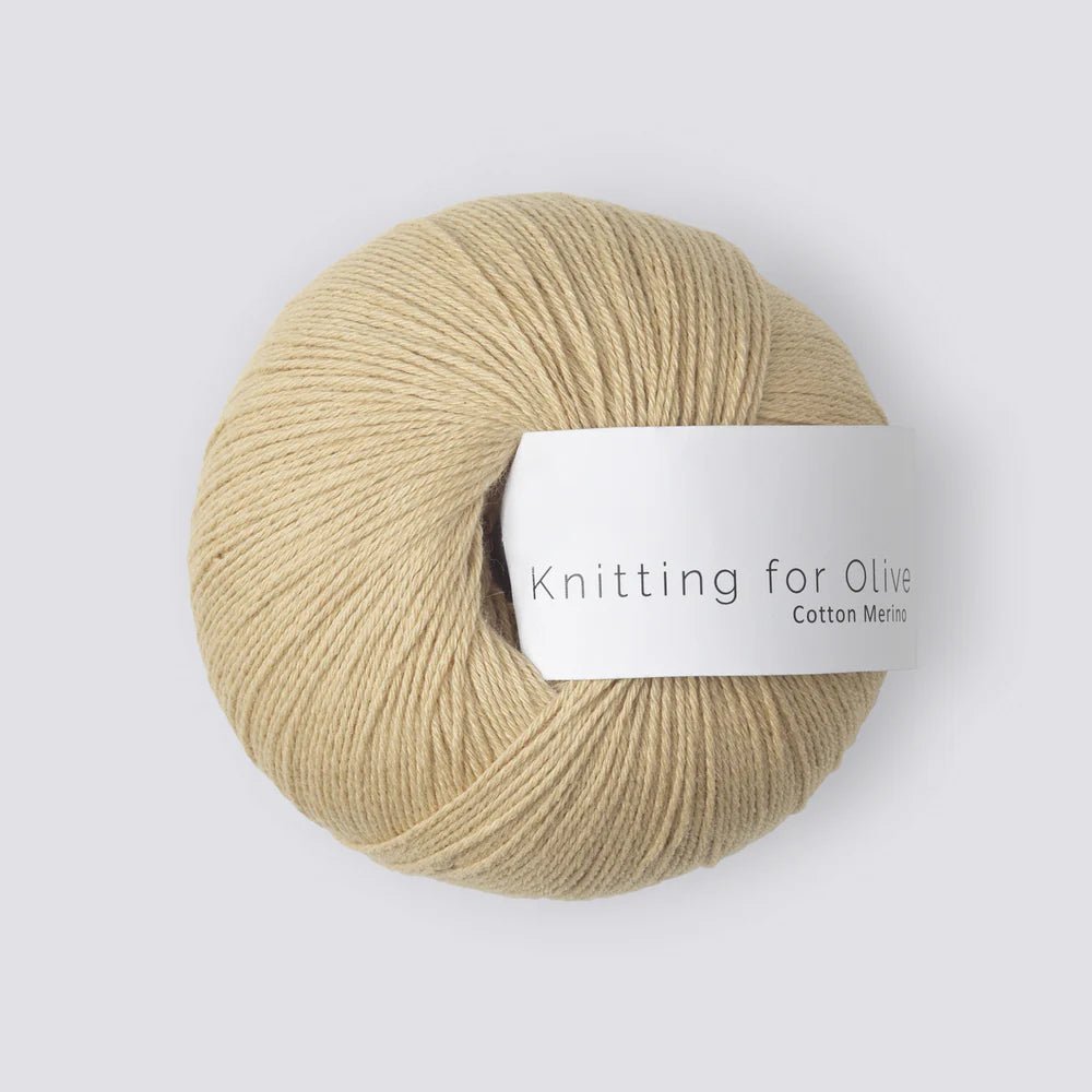 dusty banana cotton merino by knitting for olive at Wabi Sabi