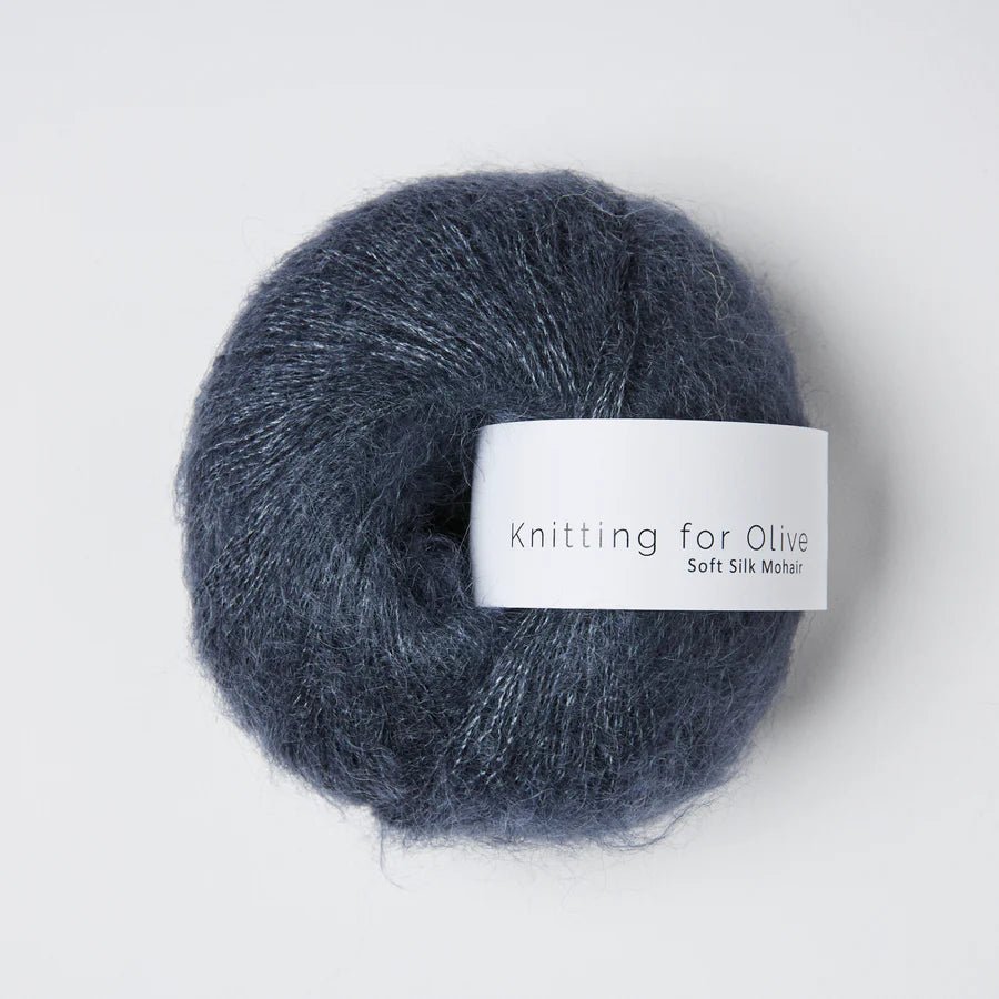 'dusty blue whale ' soft silk mohair by knitting for olive | Wabi Sabi