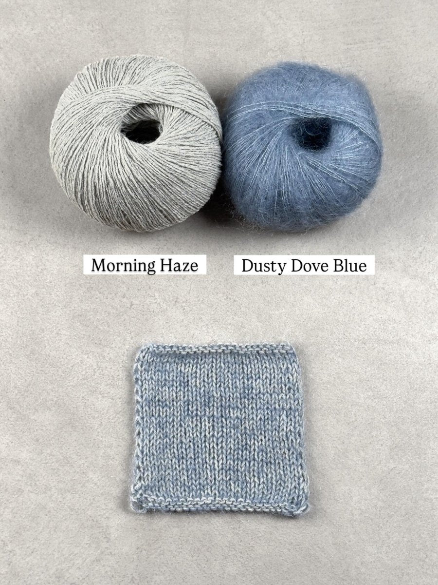 dusty dove blue morning haze by knitting for olive at Wabi Sabi
