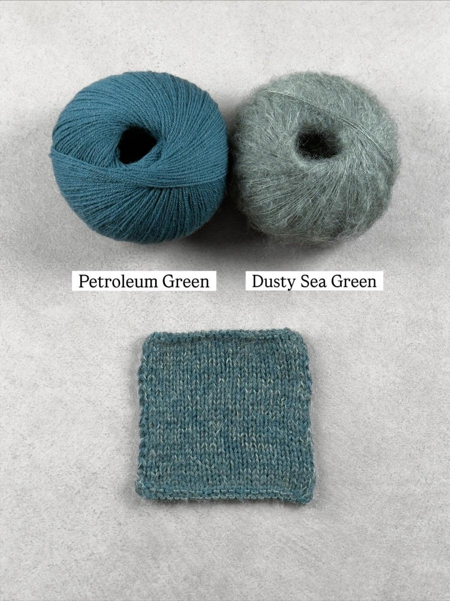 dusty sea green petroleum by knitting for olive at Wabi Sabi