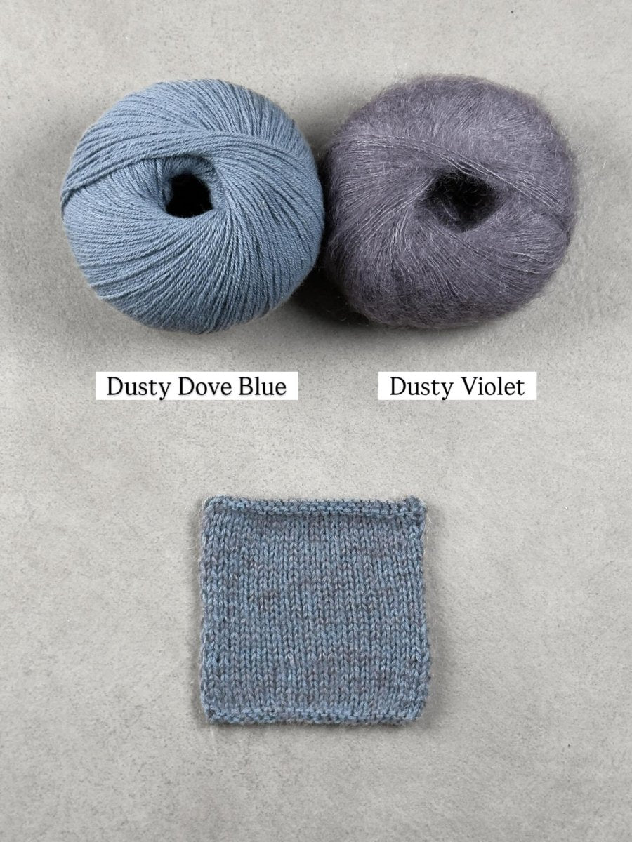 dusty violet dusty dove blue by knitting for olive at Wabi Sabi
