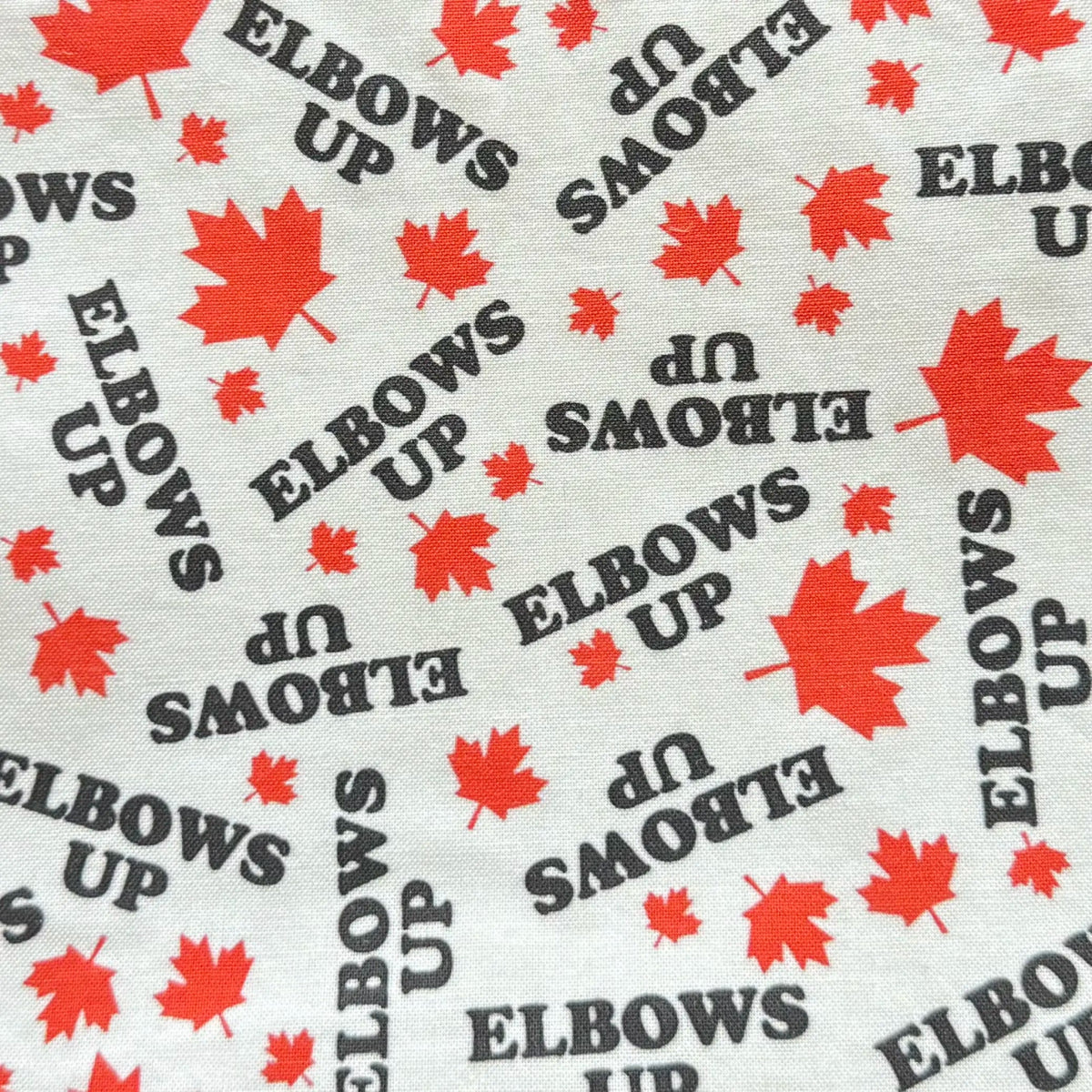'elbows up ' canada themed project bags: zipper pouch by Doorstopper | Wabi Sabi