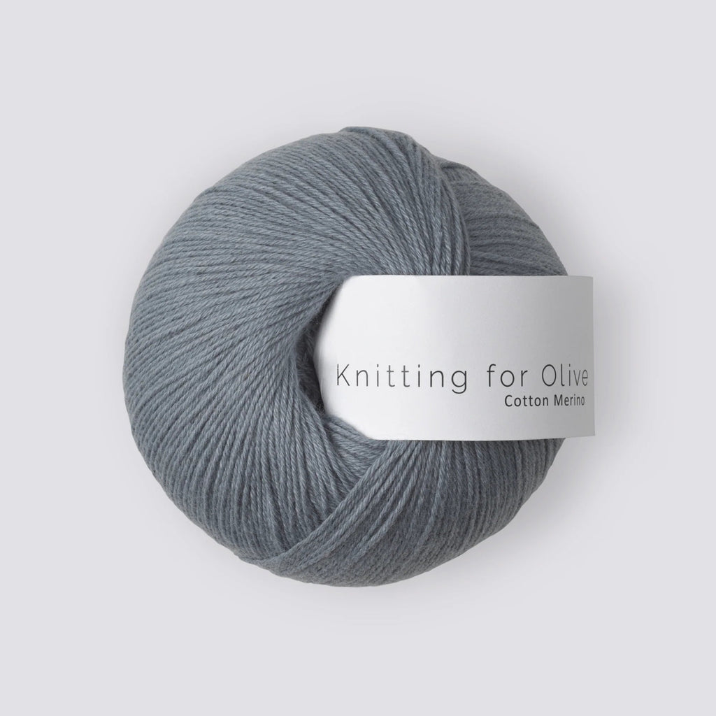 elephant blue cotton merino by knitting for olive at Wabi Sabi