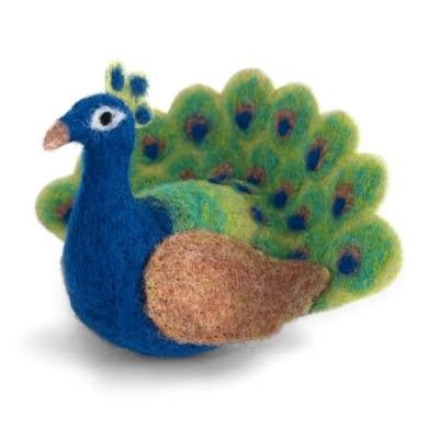 'fabulous peacock (medium) ' felting kits by the crafty kit co | Wabi Sabi