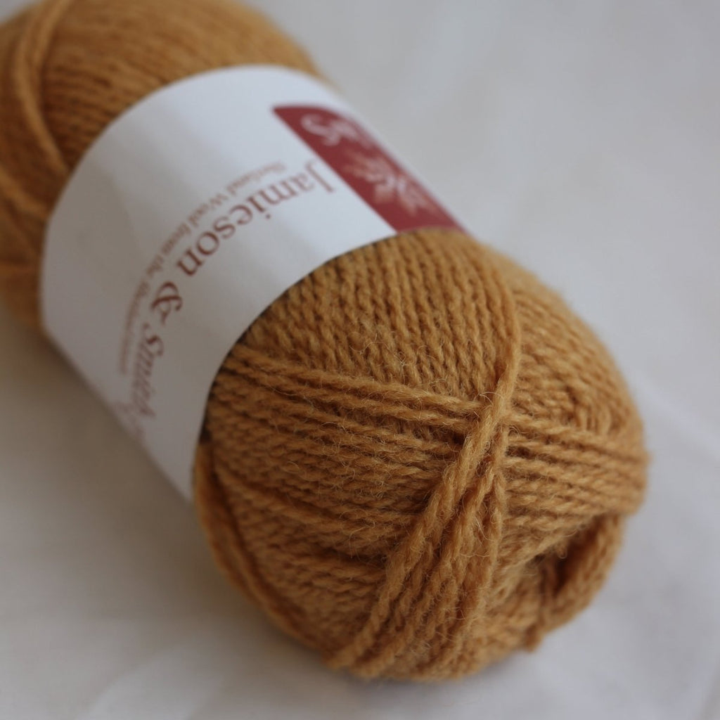 FC45 tan shetland jumper weight by jamieson & smith at Wabi Sabi