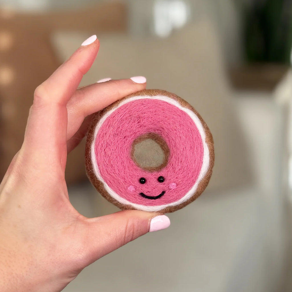 pink glazed donut