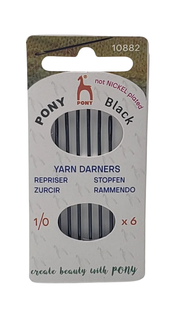 fine yarn darners (size 1/0 x 6 needles) wool & darning needles by pony at Wabi Sabi