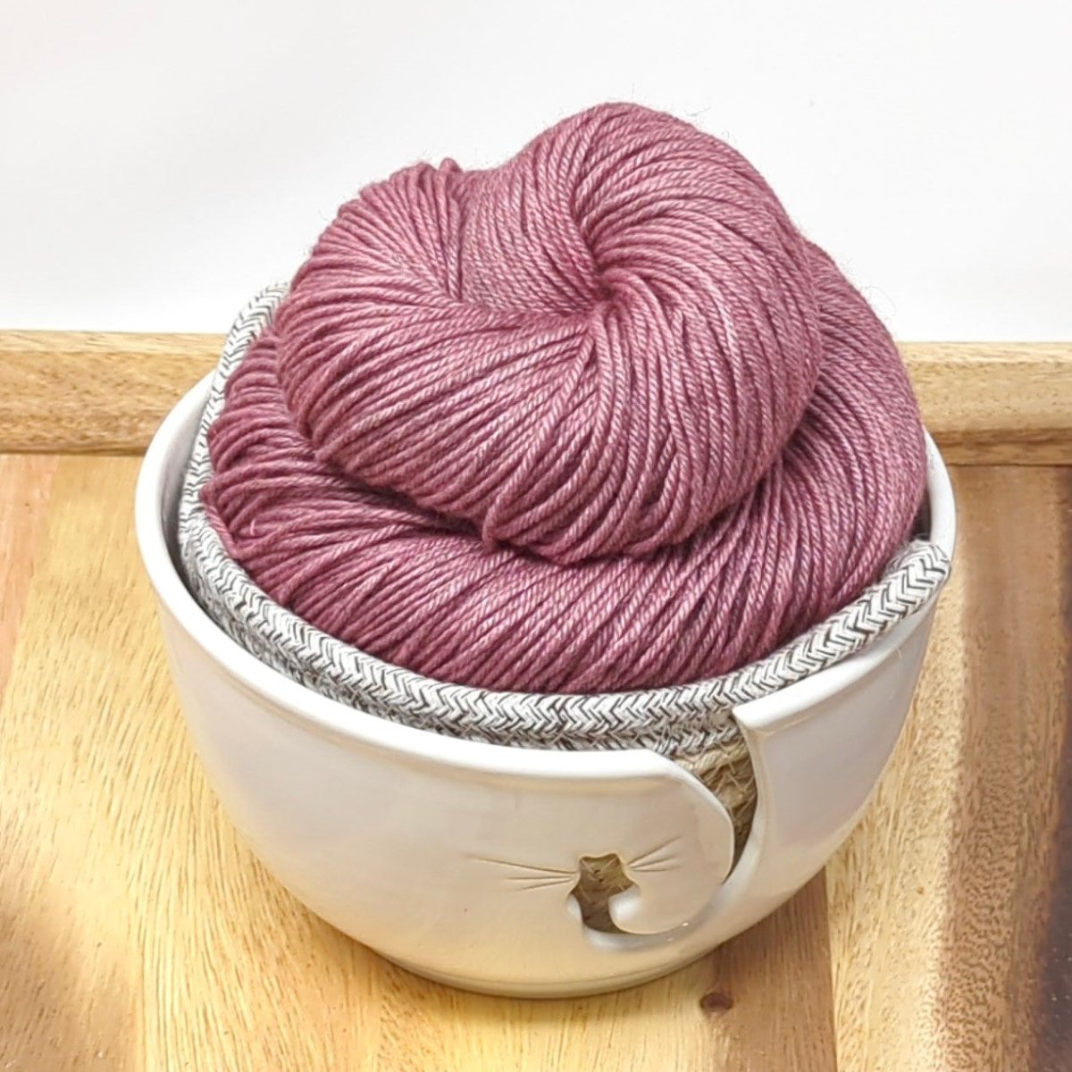 flamingo silk yak fingering by alley cat yarns at Wabi Sabi