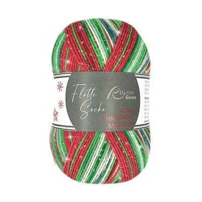 flotte socke christmas metallic 4ply by rellana garne at Wabi Sabi