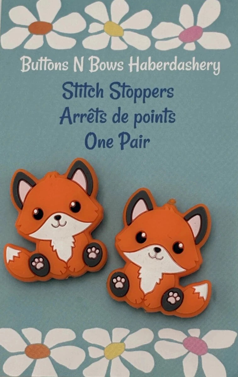 fox animal needle stoppers by buttons & bows haberdashery at Wabi Sabi