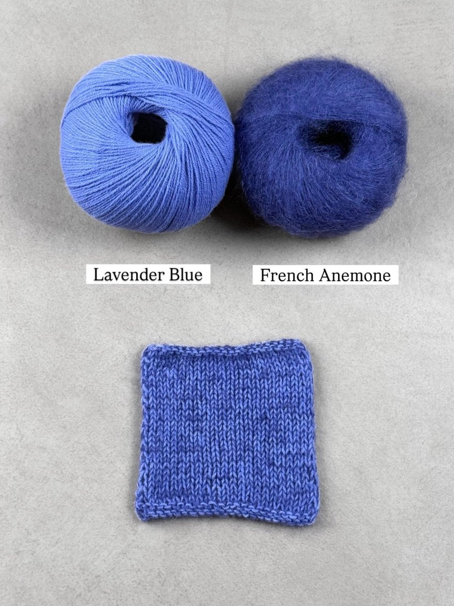 french anemone lavender blue by knitting for olive at Wabi Sabi