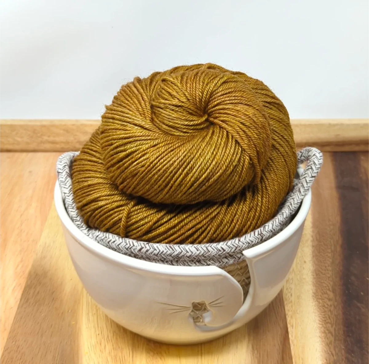 Gold Ochre silk yak DK by alley cat yarns at Wabi Sabi