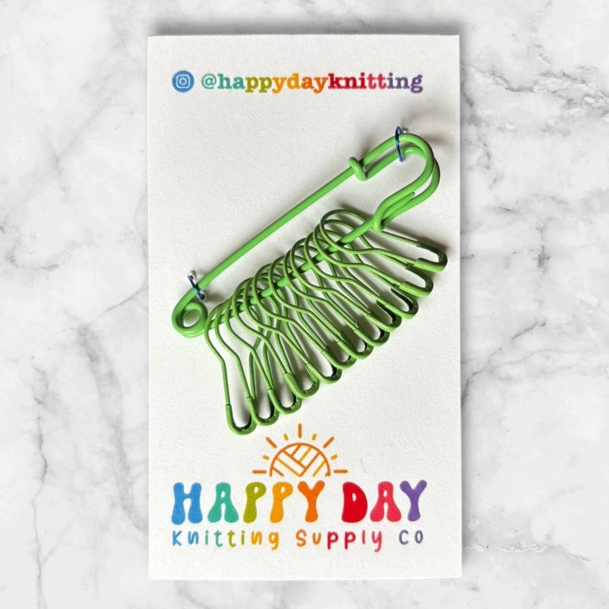 Green stitch holder & marker sets by happy day at Wabi Sabi