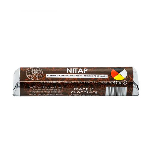 ' ' hazelnut nitap bar: 46g by peace by chocolate | Wabi Sabi