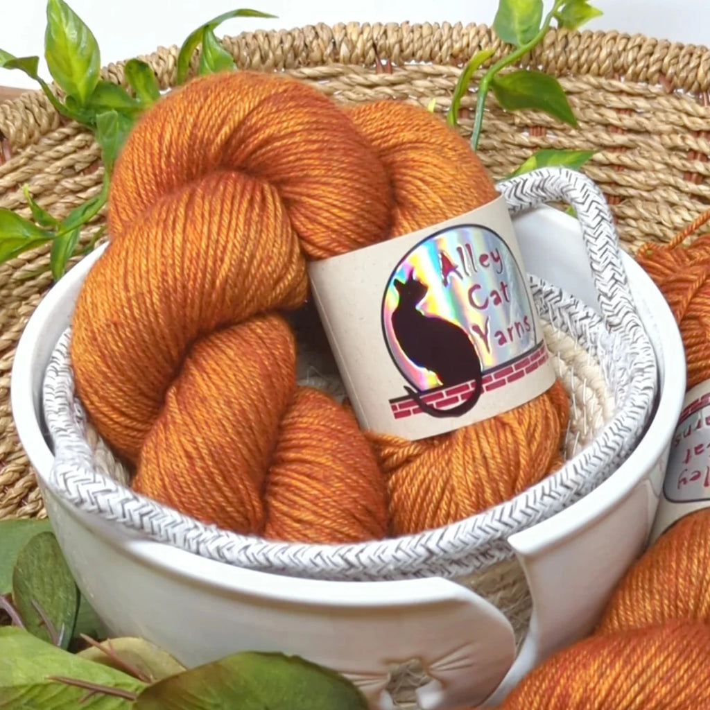 Heather Grey silk yak DK by alley cat yarns at Wabi Sabi