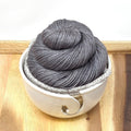 heather grey silk yak fingering by alley cat yarns at Wabi Sabi