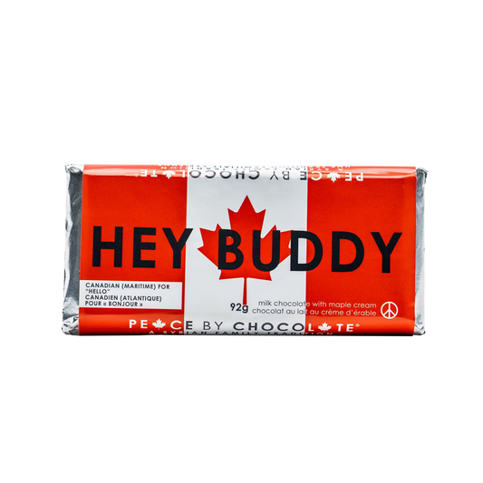 ' ' hey buddy bar: maple cream & milk chocolate: 92g by peace by chocolate | Wabi Sabi
