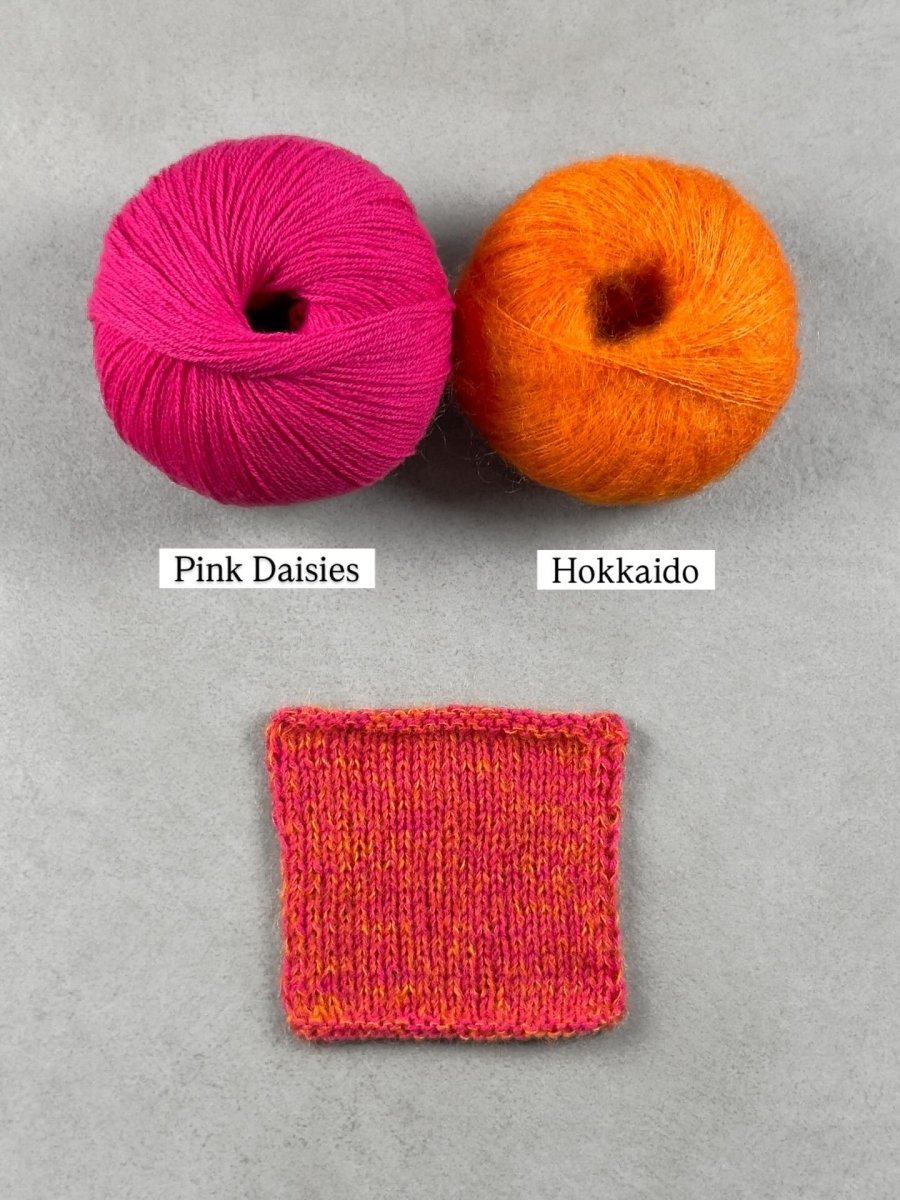 hokkaido pink daisies by knitting for olive at Wabi Sabi