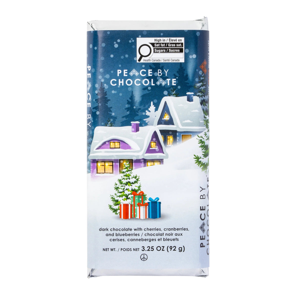 ' ' Holiday Bar Dark (96g) (cherries, cranberries & blueberries) by peace by chocolate | Wabi Sabi