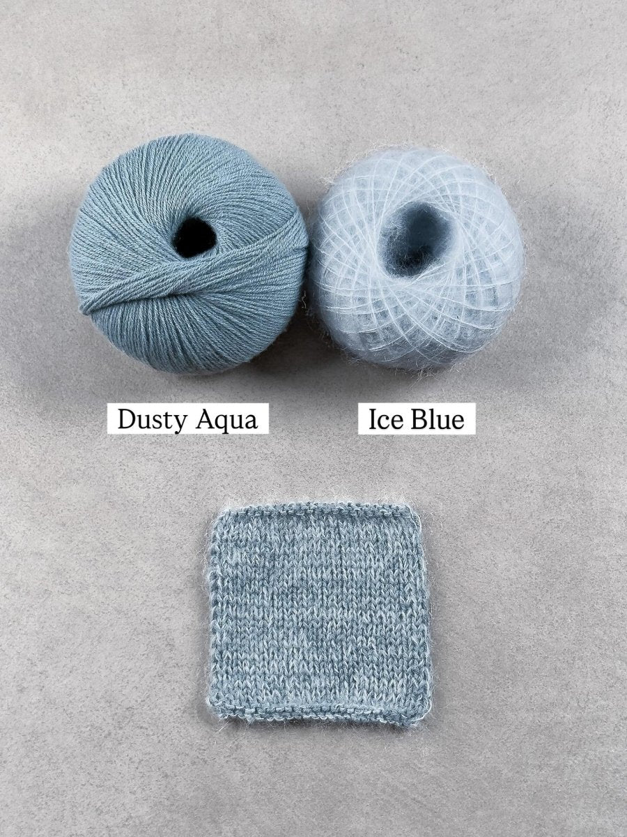 ice blue dusty aqua by knitting for olive at Wabi Sabi