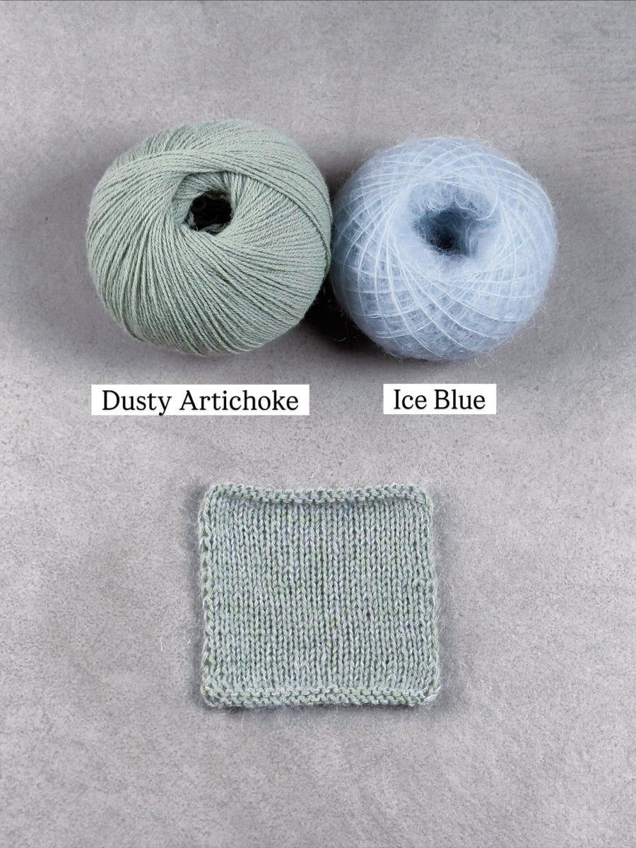 ice blue dusty artichoke by knitting for olive at Wabi Sabi