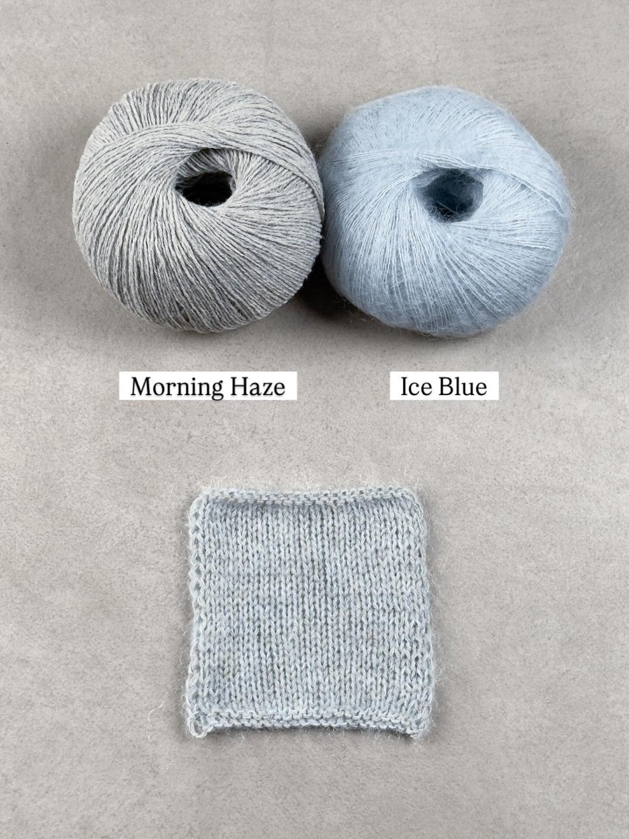 ice blue morning haze by knitting for olive at Wabi Sabi