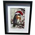 santa needlefelt painting